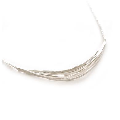 collier avec lien en couches en argent